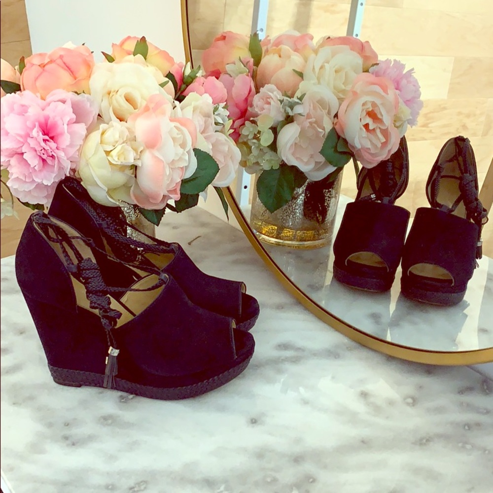 Michael Kors suede wedge size 9
